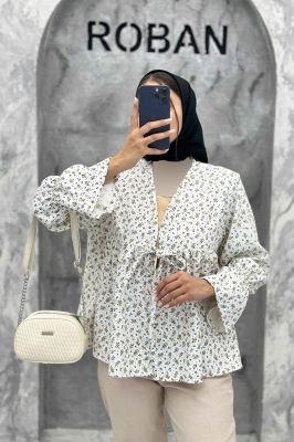 مانتو بنددار گل گچی مخمل