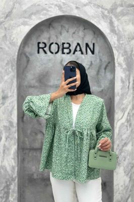 مانتو بنددار گل گچی مخمل