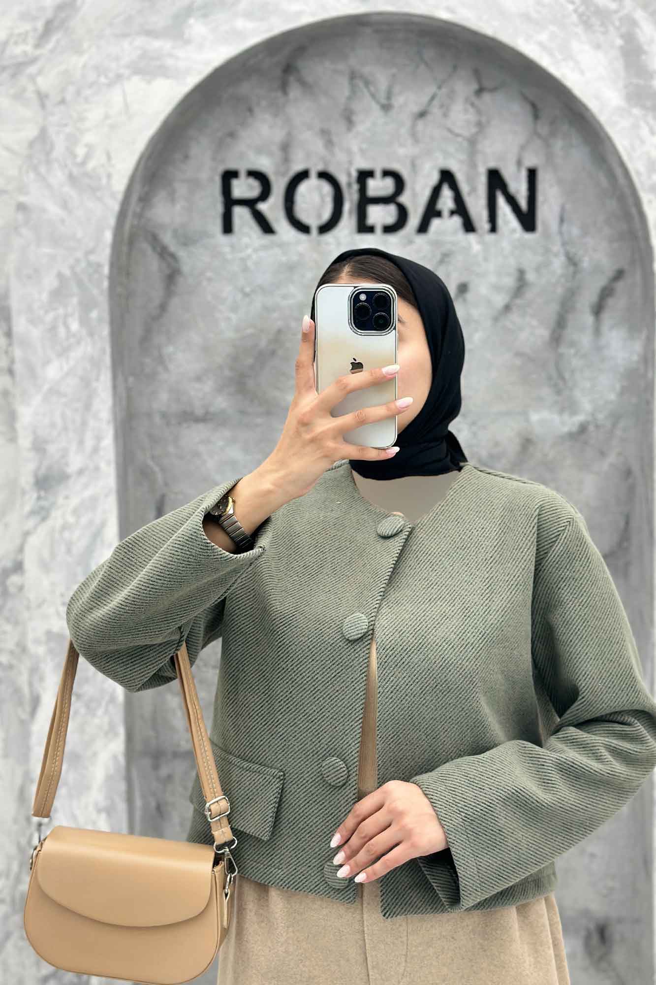 کت فوتر کجراه دکمه پارچه ای