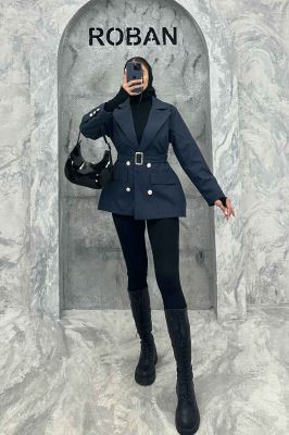 کت دیپلمات آستردار دکمه طلایی