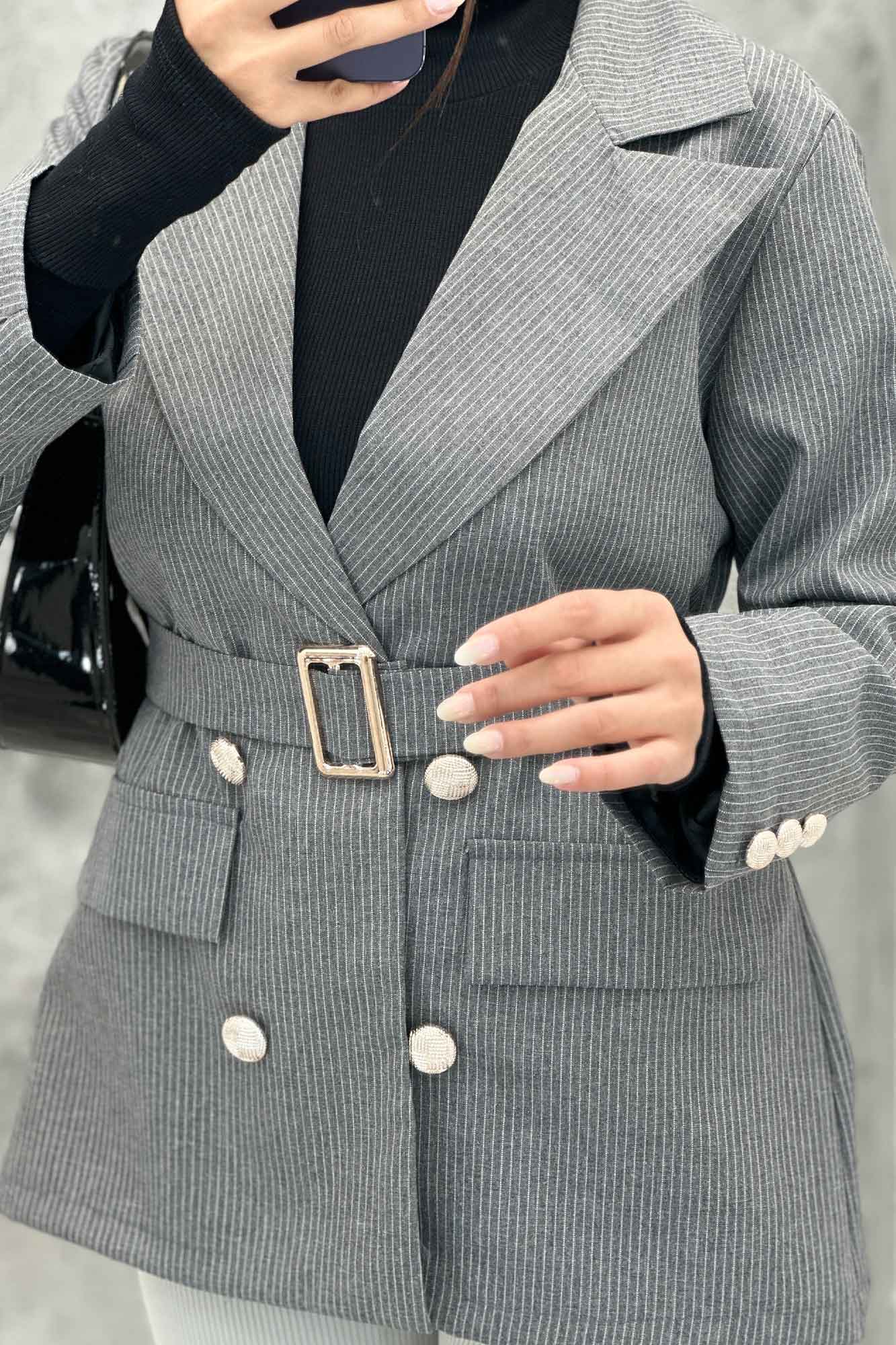 کت دیپلمات آستردار دکمه طلایی