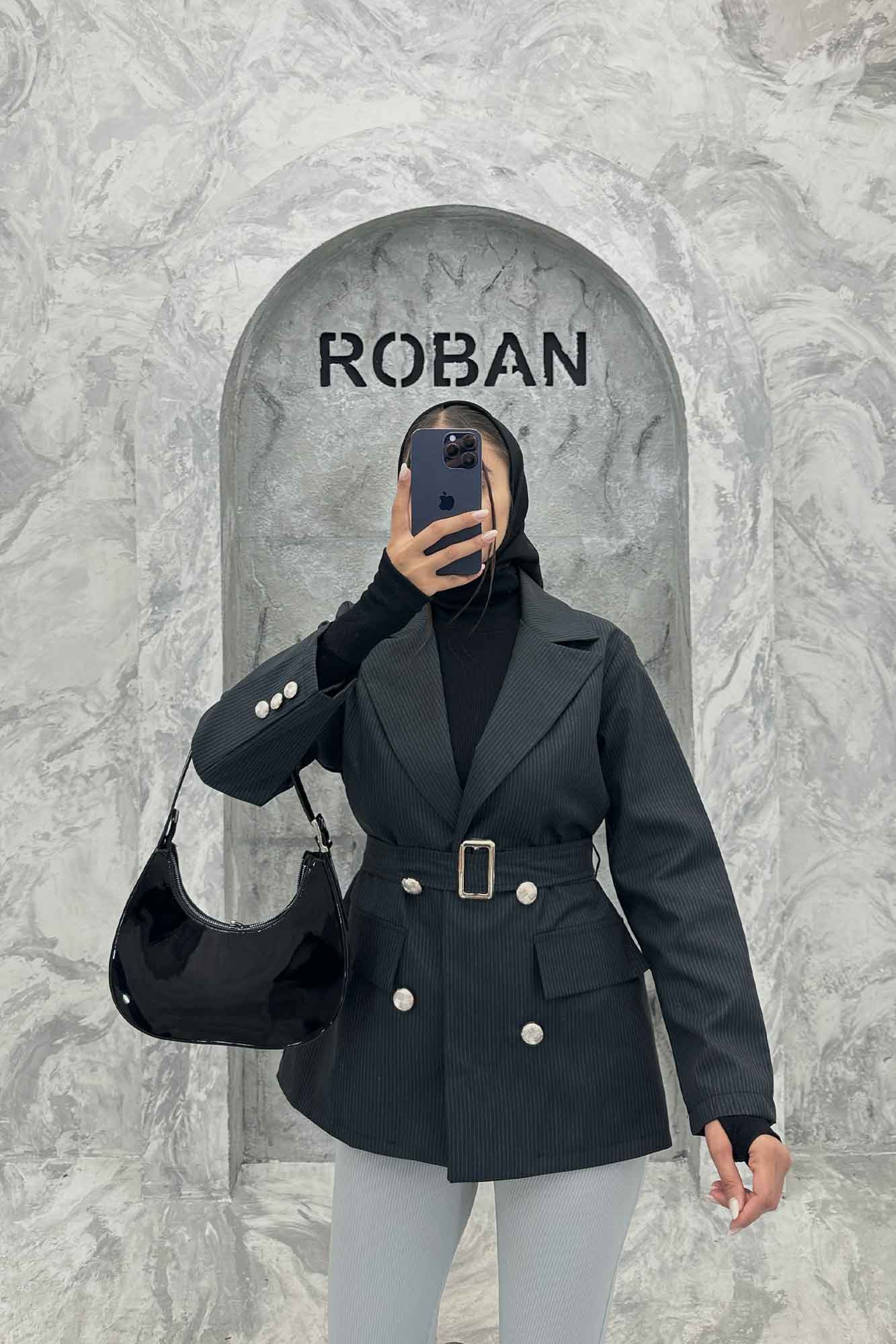 کت دیپلمات آستردار دکمه طلایی