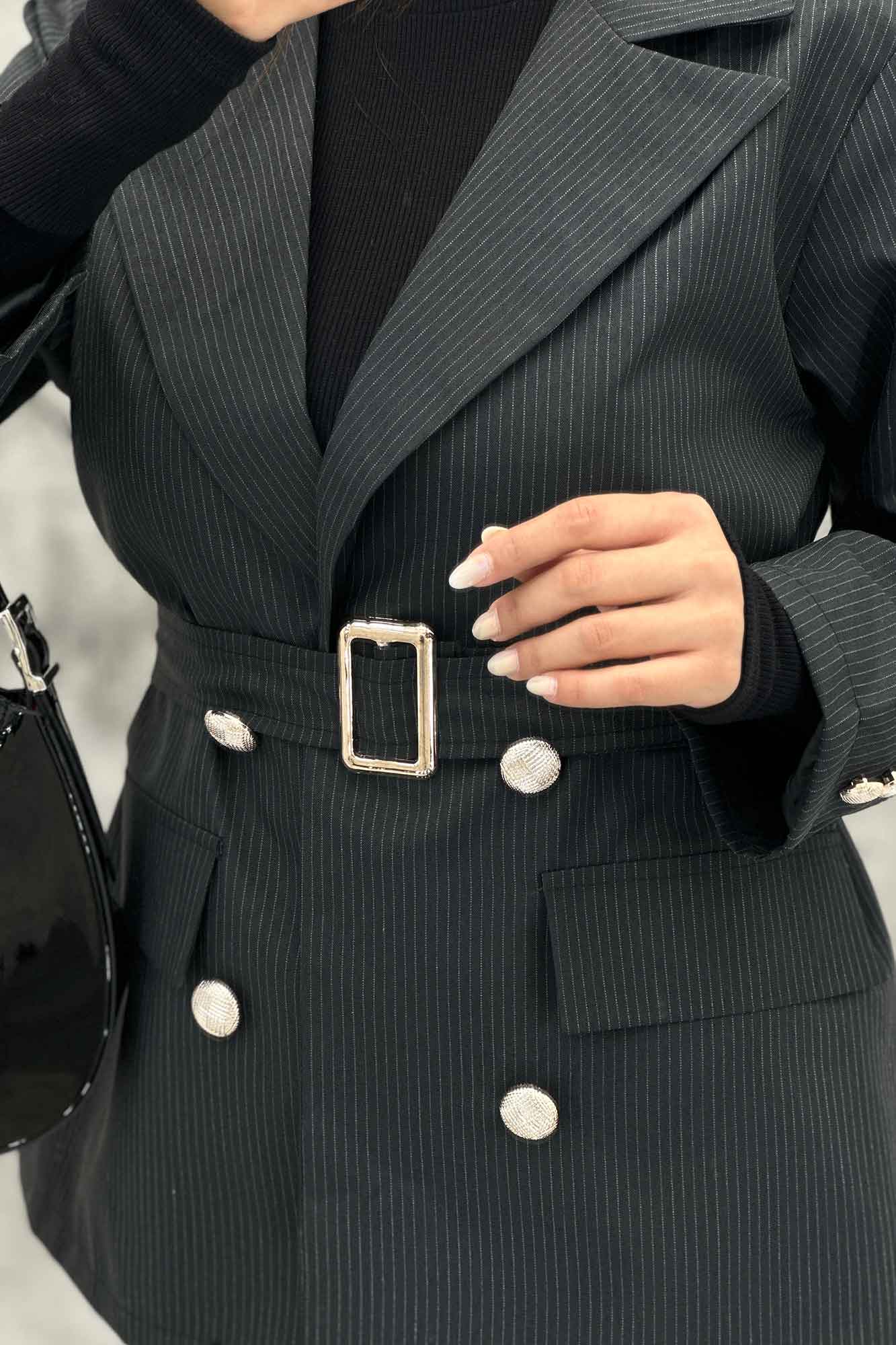 کت دیپلمات آستردار دکمه طلایی