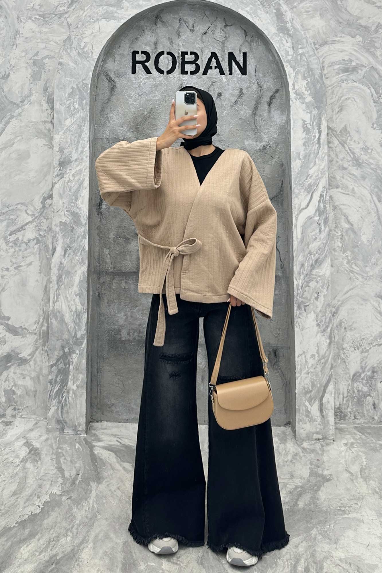 کت فیتیله بنددار کویین