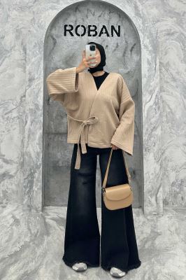 کت فیتیله بنددار کویین