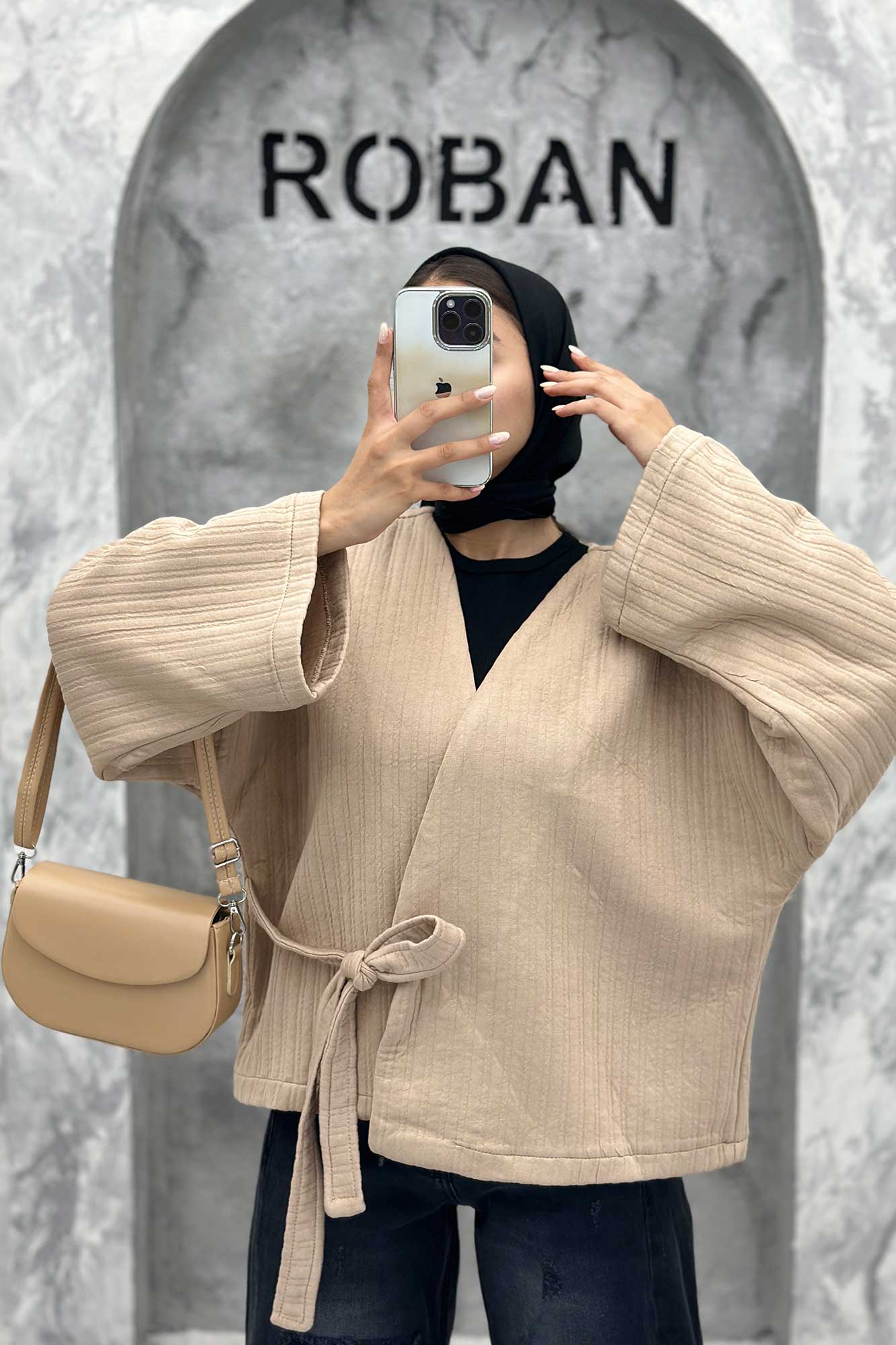 کت فیتیله بنددار کویین