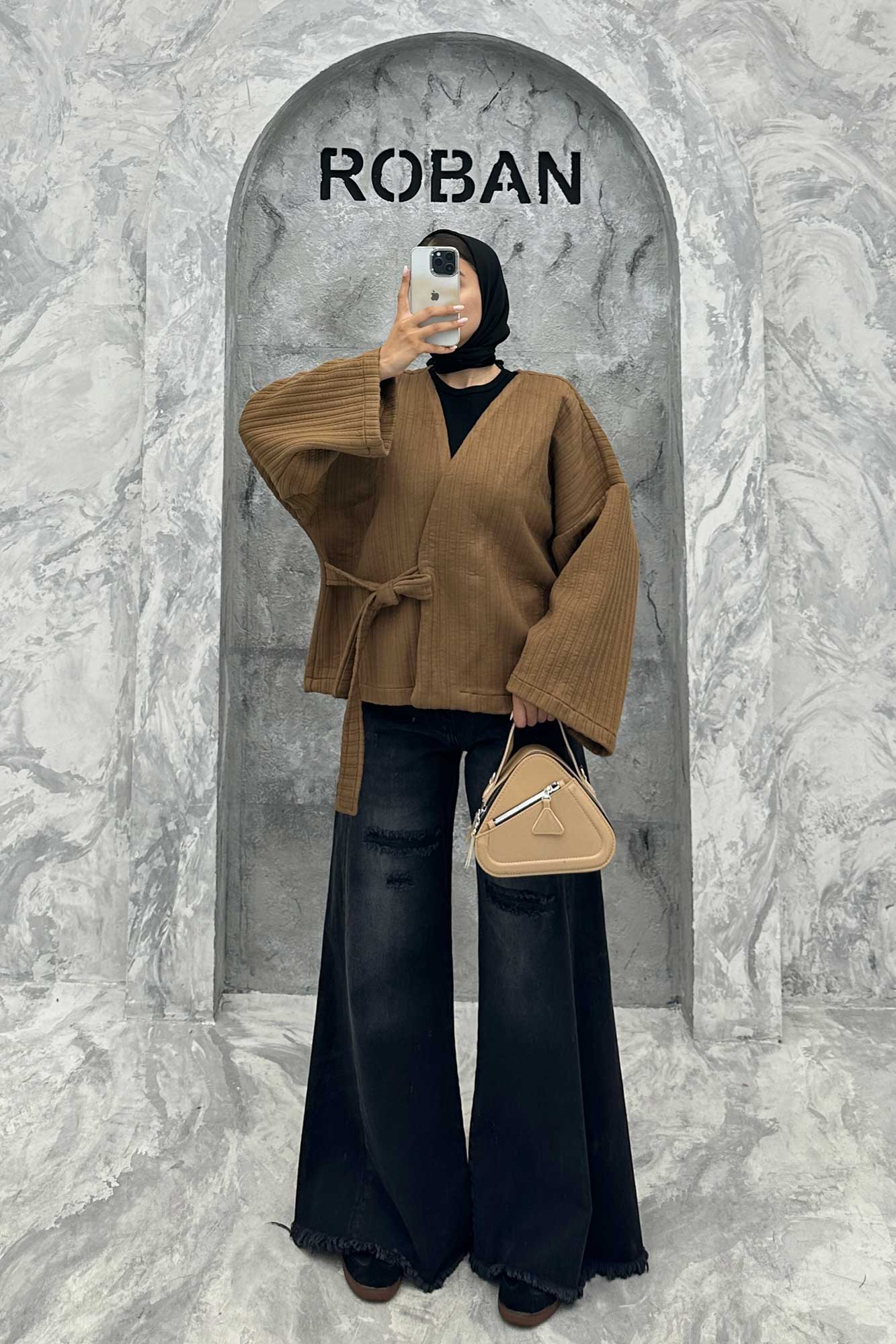 کت فیتیله بنددار کویین