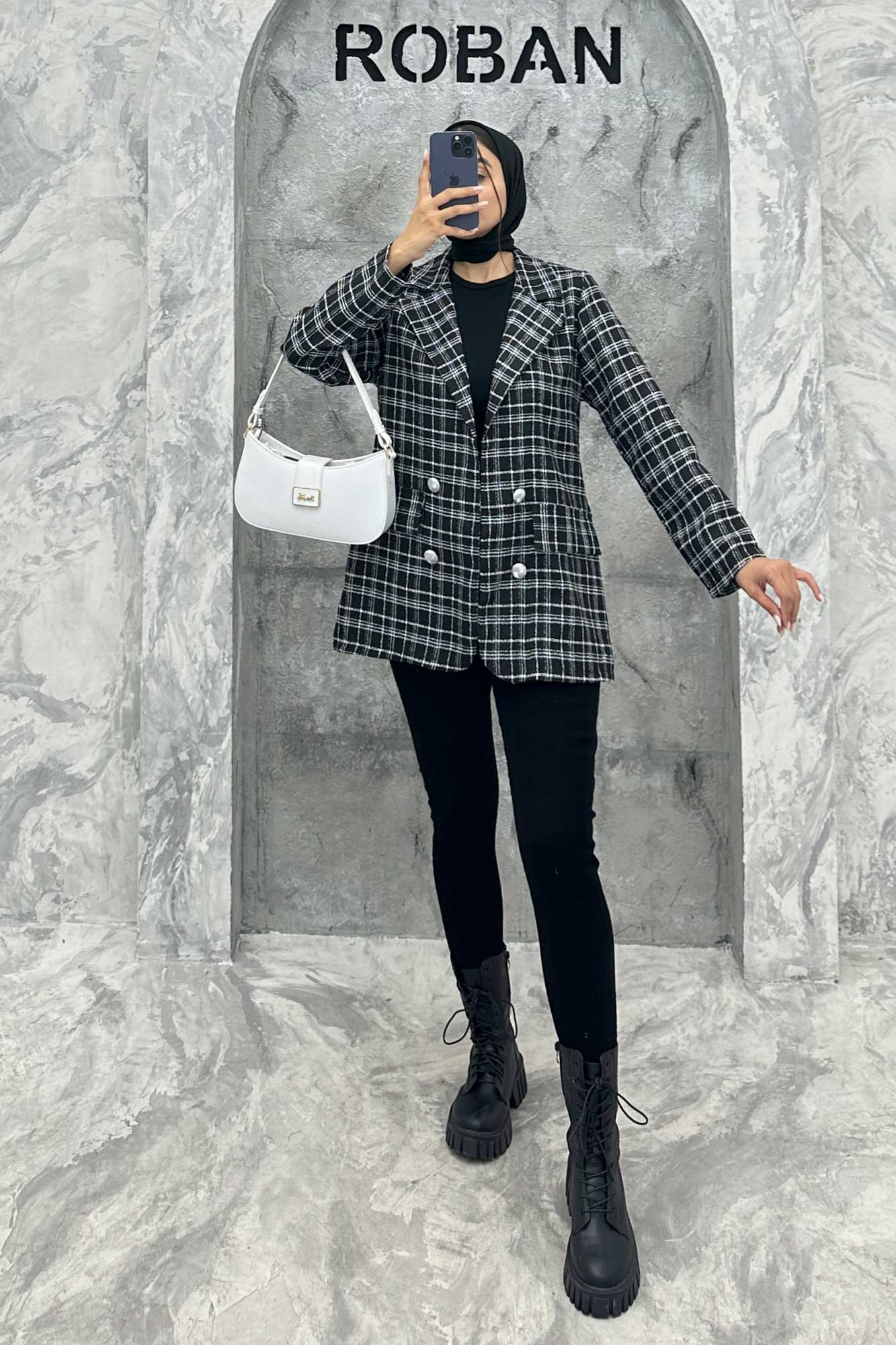 کت دو جیب نما بافت شنل طرح ریما