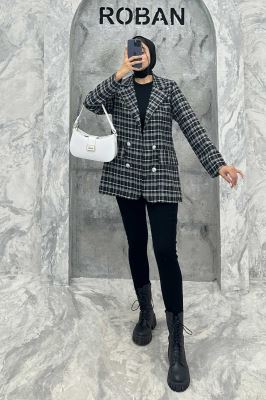 کت دو جیب نما بافت شنل طرح ریما