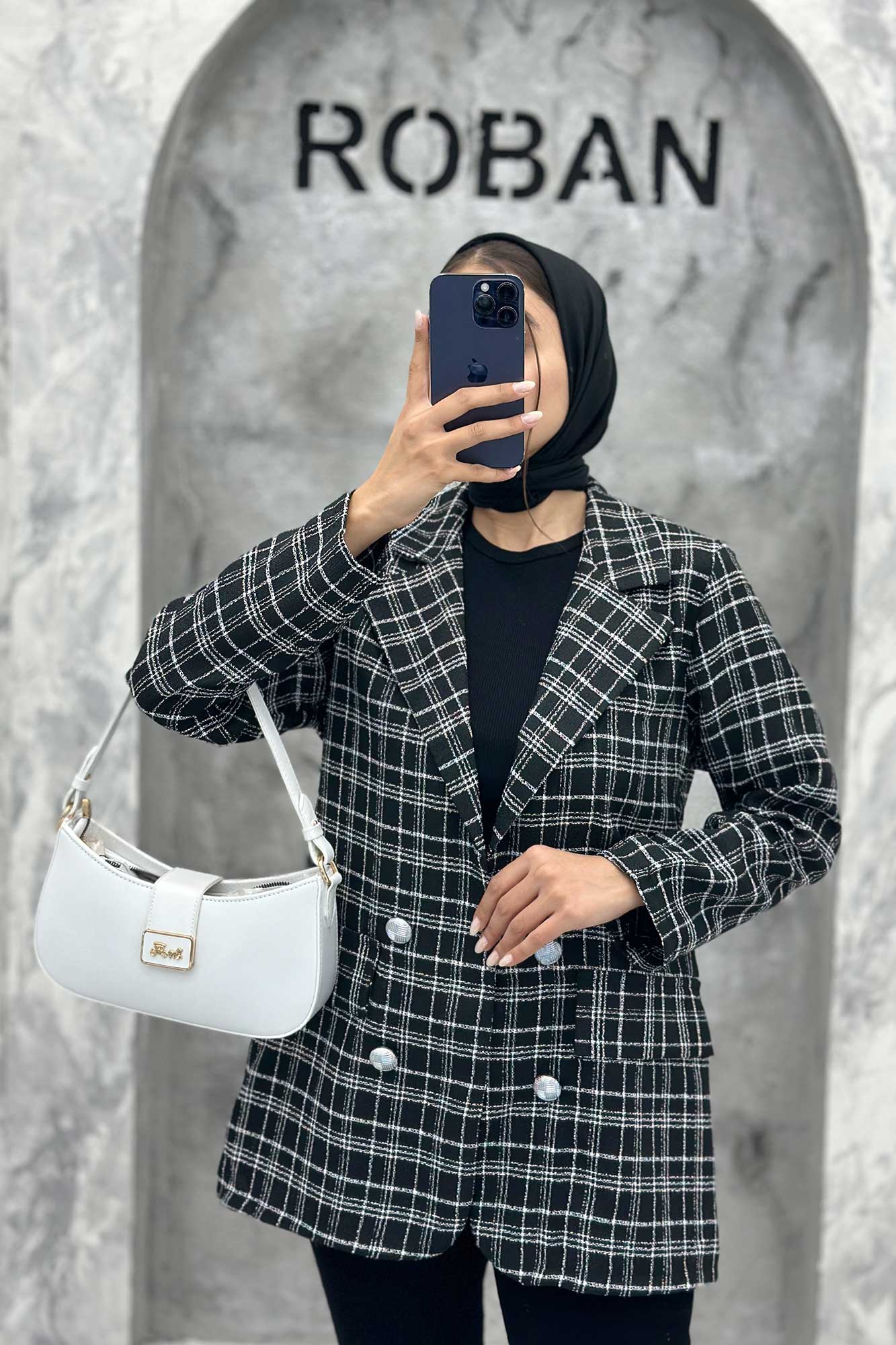 کت دو جیب نما بافت شنل طرح ریما