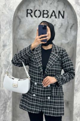 کت دو جیب نما بافت شنل طرح ریما