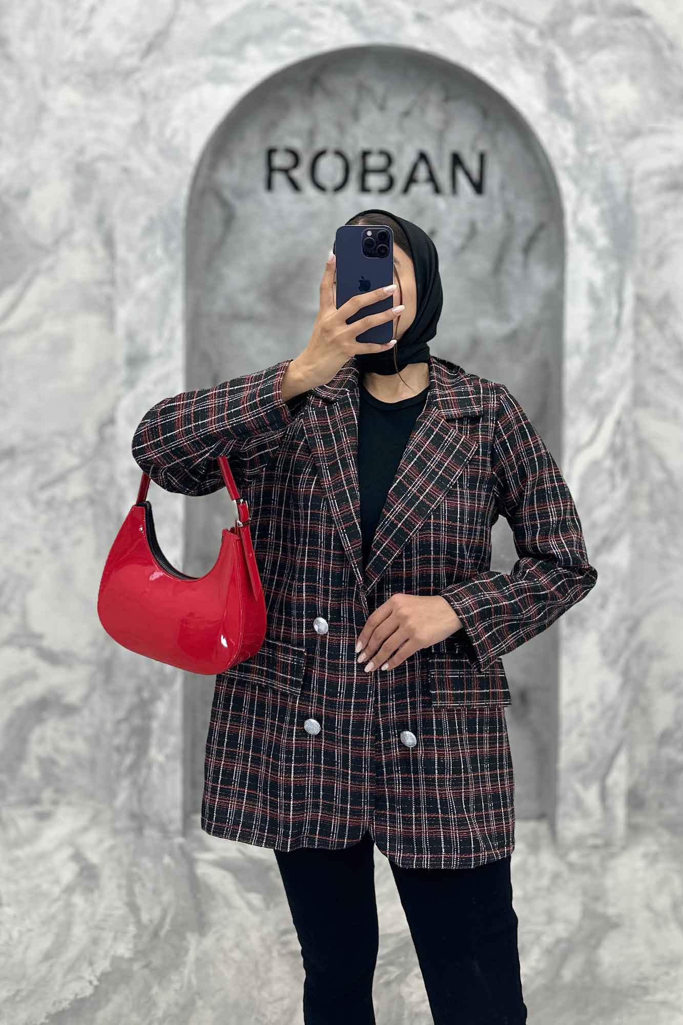 کت دو جیب نما بافت شنل طرح ریما