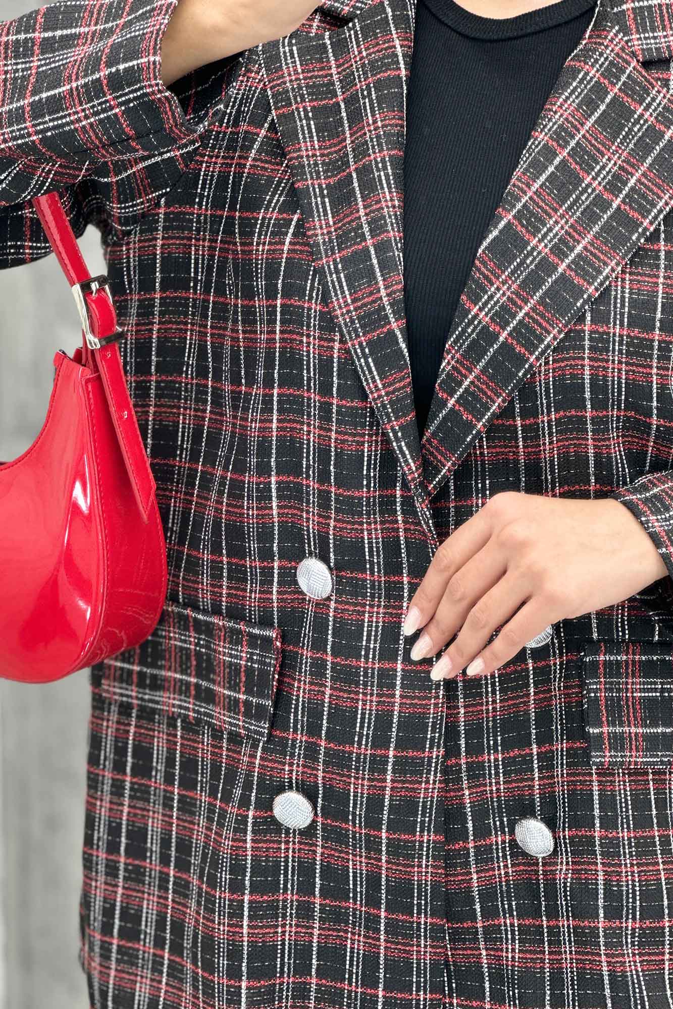 کت دو جیب نما بافت شنل طرح ریما