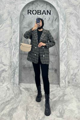 کت دو جیب نما بافت شنل طرح ریما