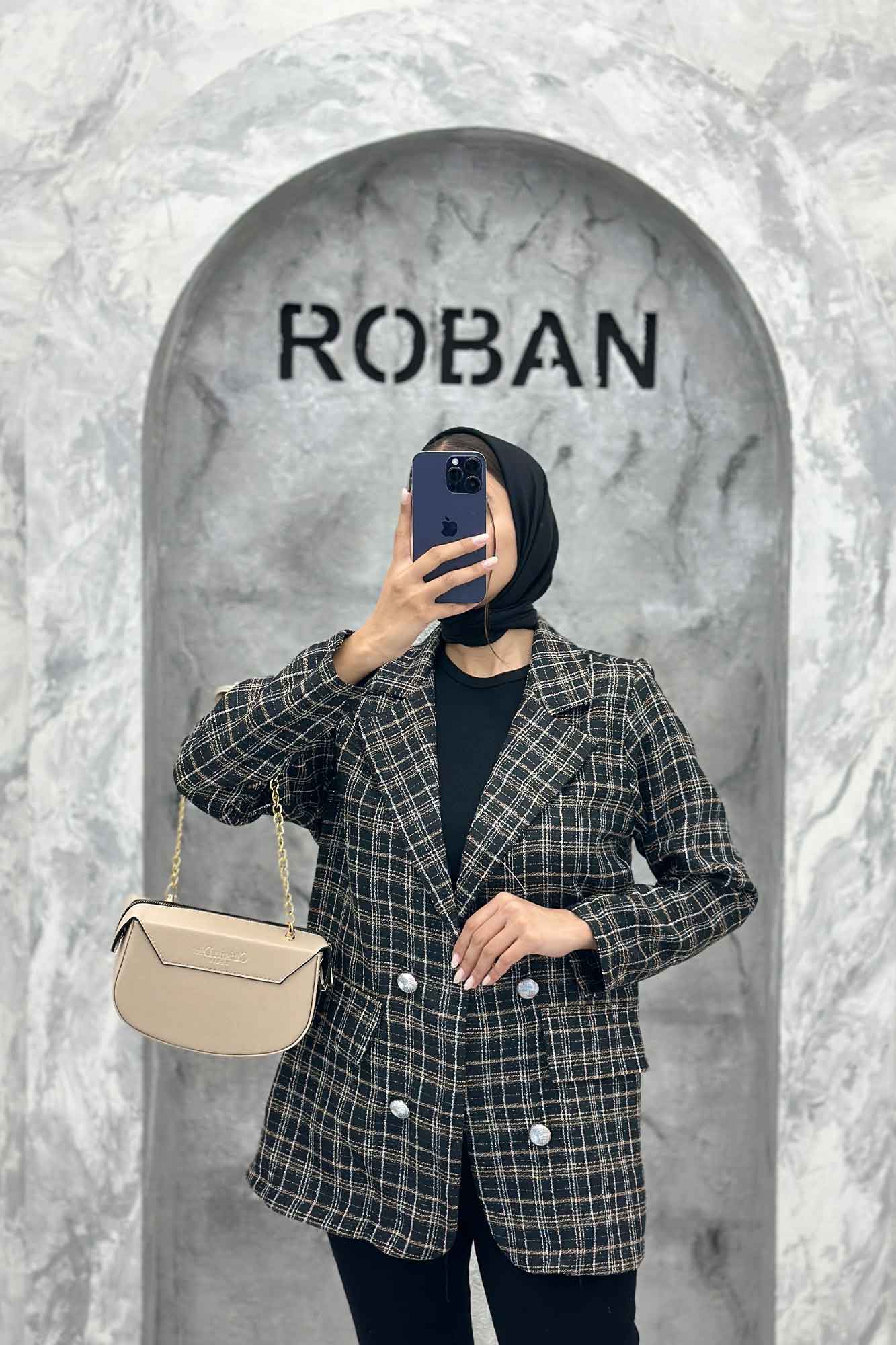 کت دو جیب نما بافت شنل طرح ریما