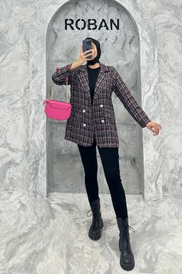 کت دو جیب نما بافت شنل طرح ریما