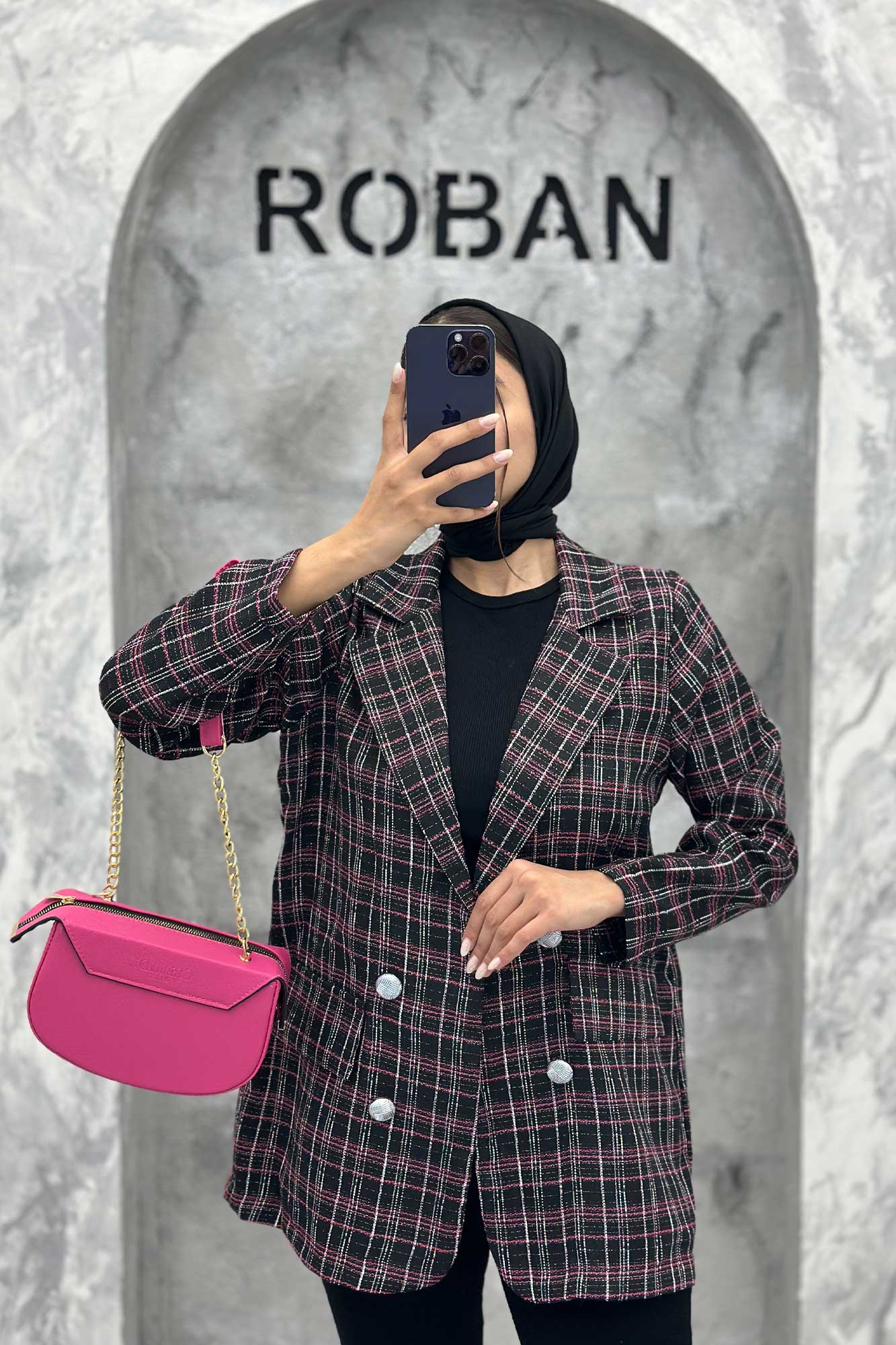 کت دو جیب نما بافت شنل طرح ریما