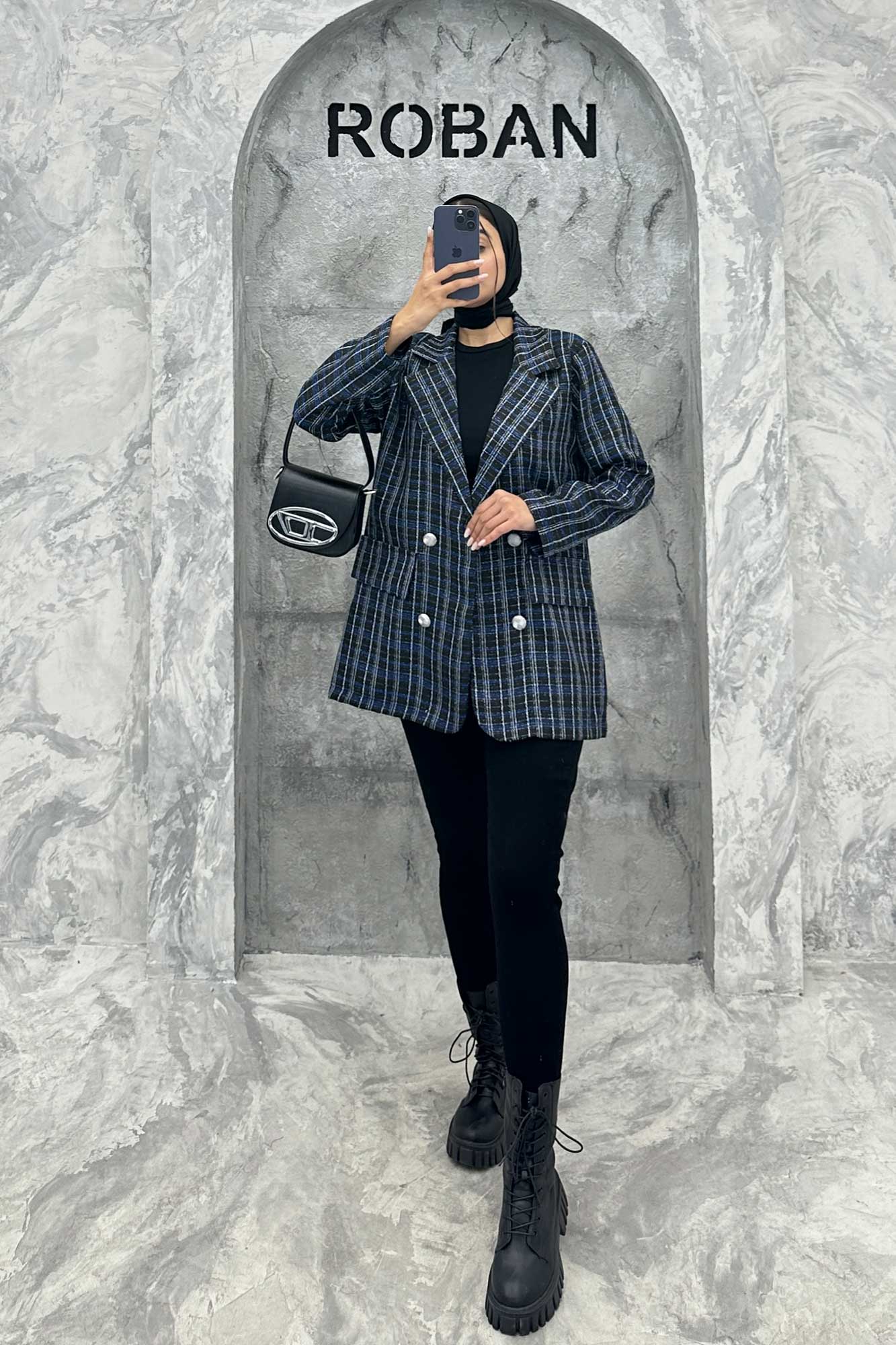 کت دو جیب نما بافت شنل طرح ریما