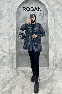 کت دو جیب نما بافت شنل طرح ریما