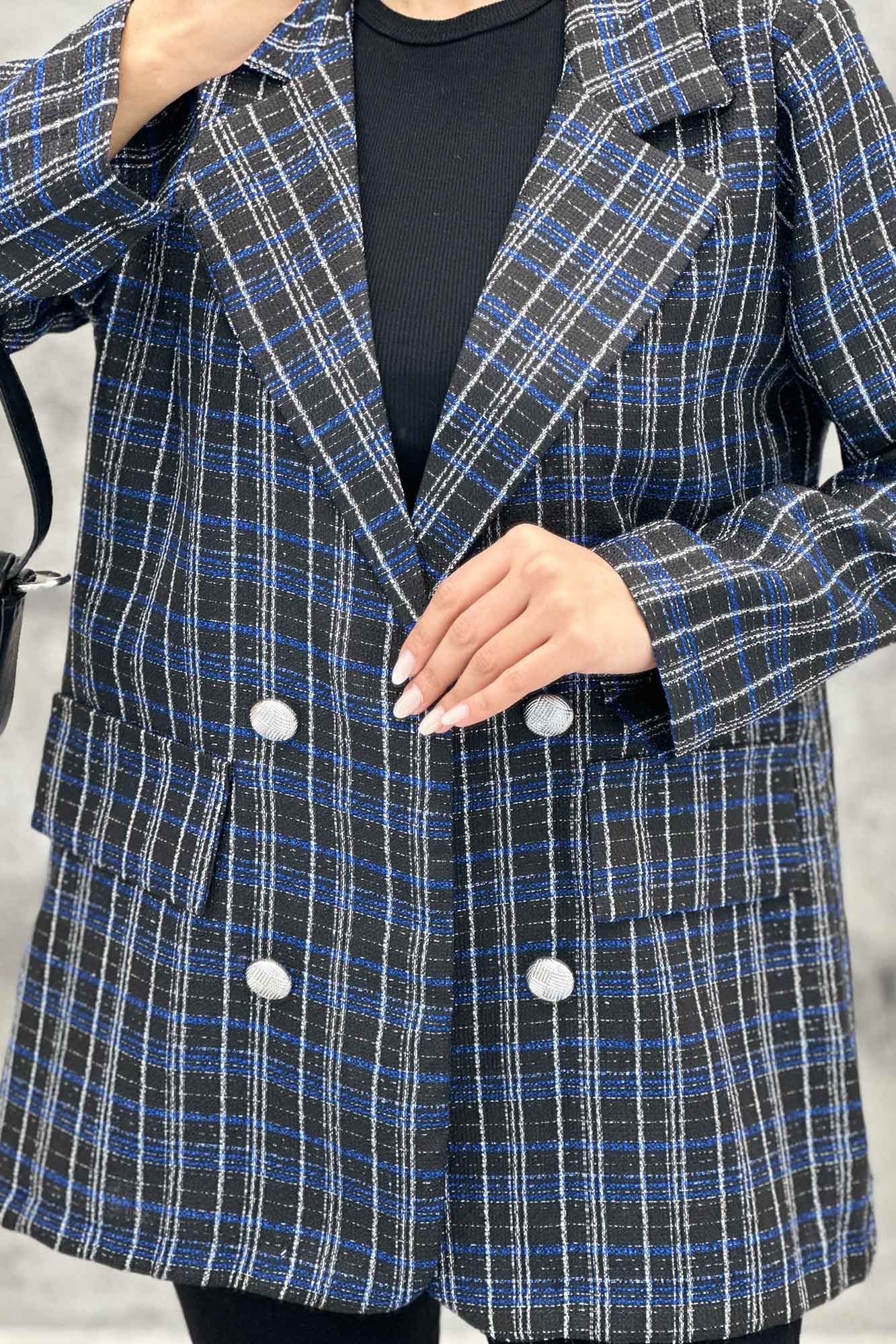 کت دو جیب نما بافت شنل طرح ریما