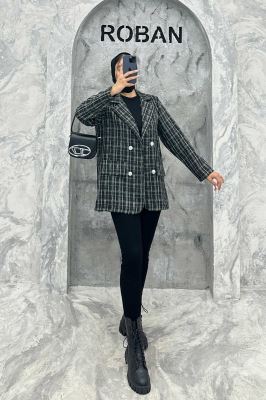 کت دو جیب نما بافت شنل طرح ریما