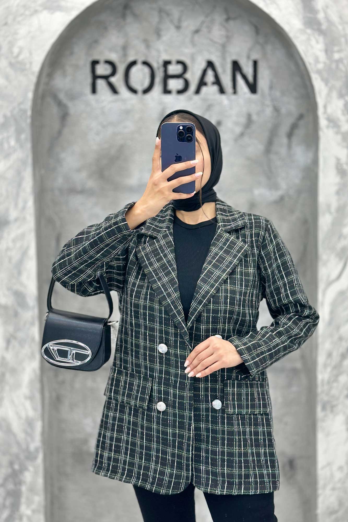 کت دو جیب نما بافت شنل طرح ریما