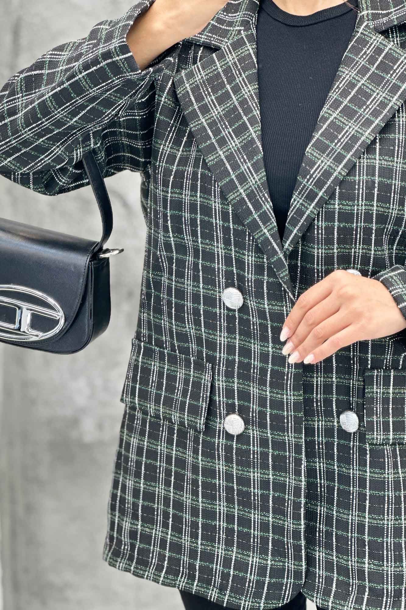 کت دو جیب نما بافت شنل طرح ریما