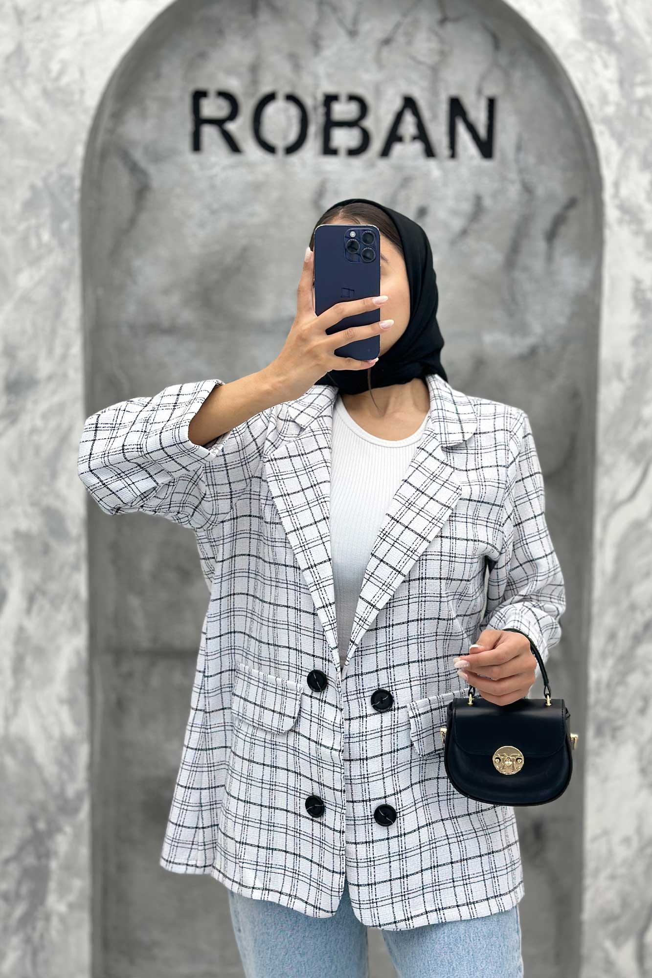 کت دو جیب نما بافت شنل طرح ریما