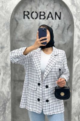 کت دو جیب نما بافت شنل طرح ریما