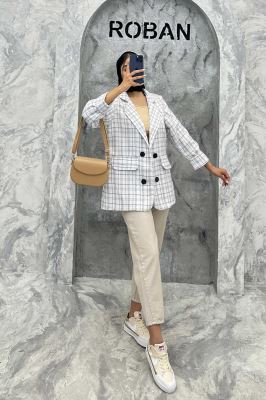 کت دو جیب نما بافت شنل طرح ریما