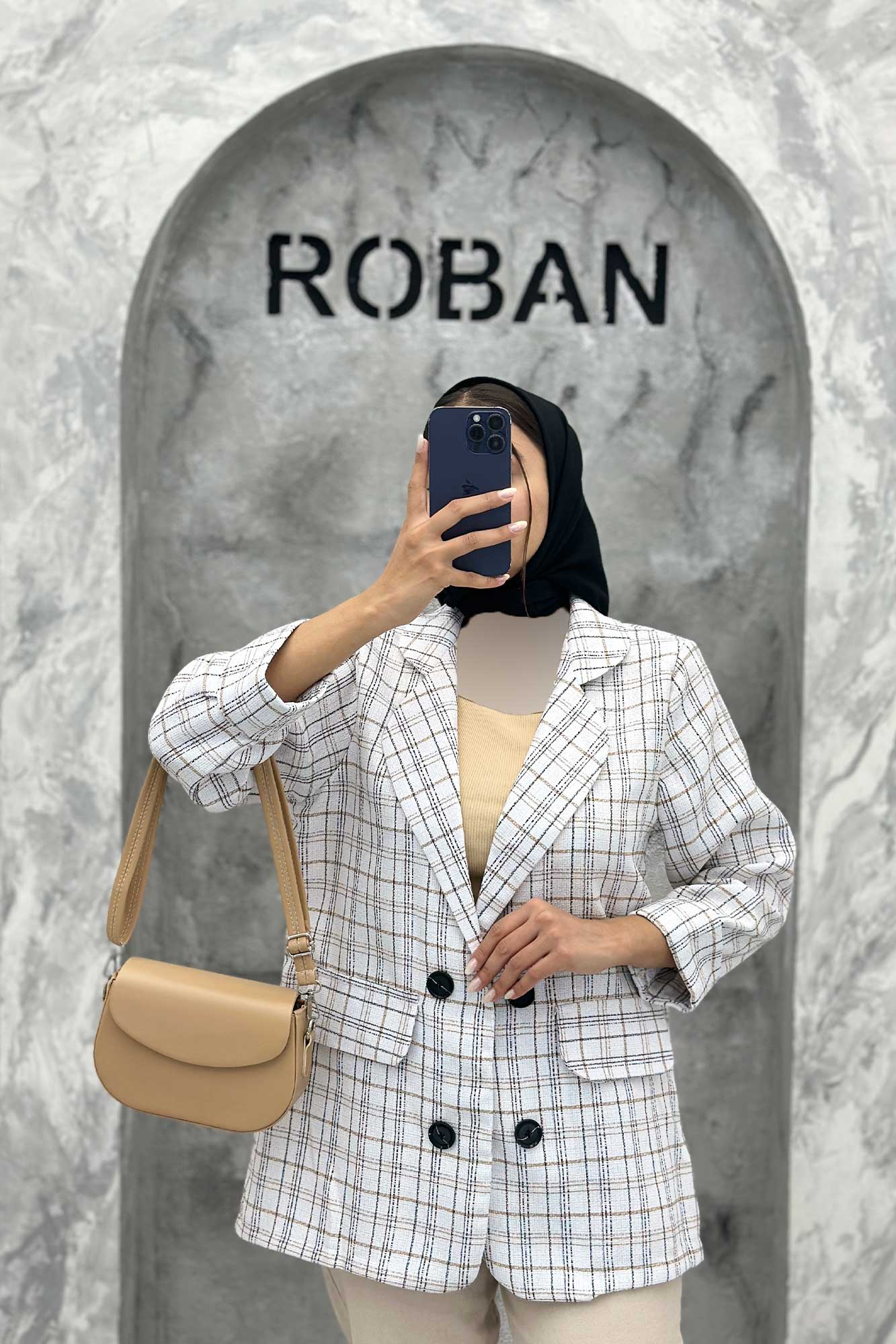 کت دو جیب نما بافت شنل طرح ریما