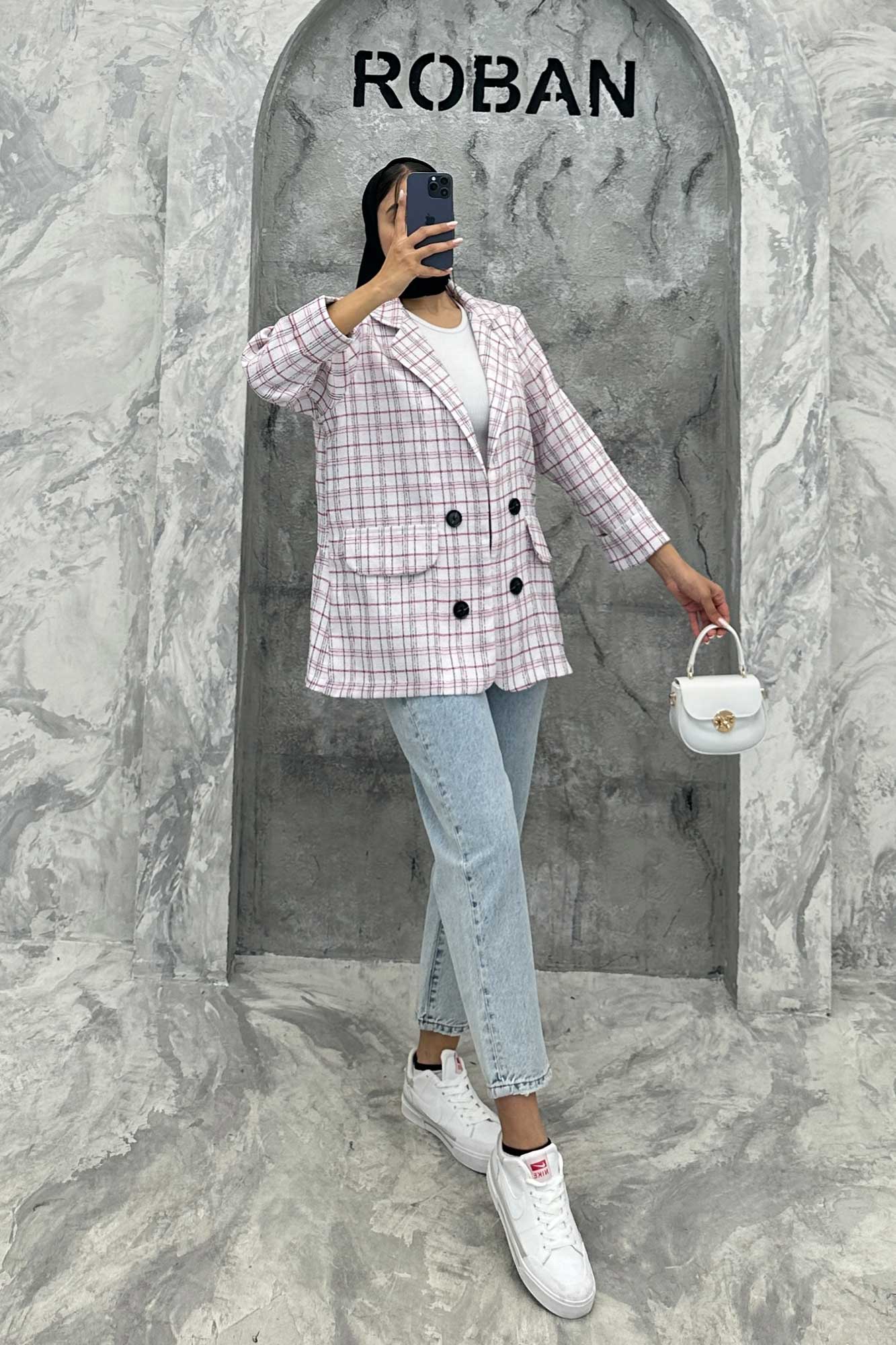 کت دو جیب نما بافت شنل طرح ریما