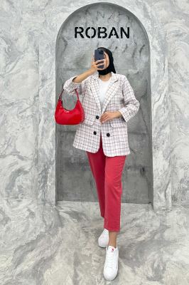 کت دو جیب نما بافت شنل طرح ریما