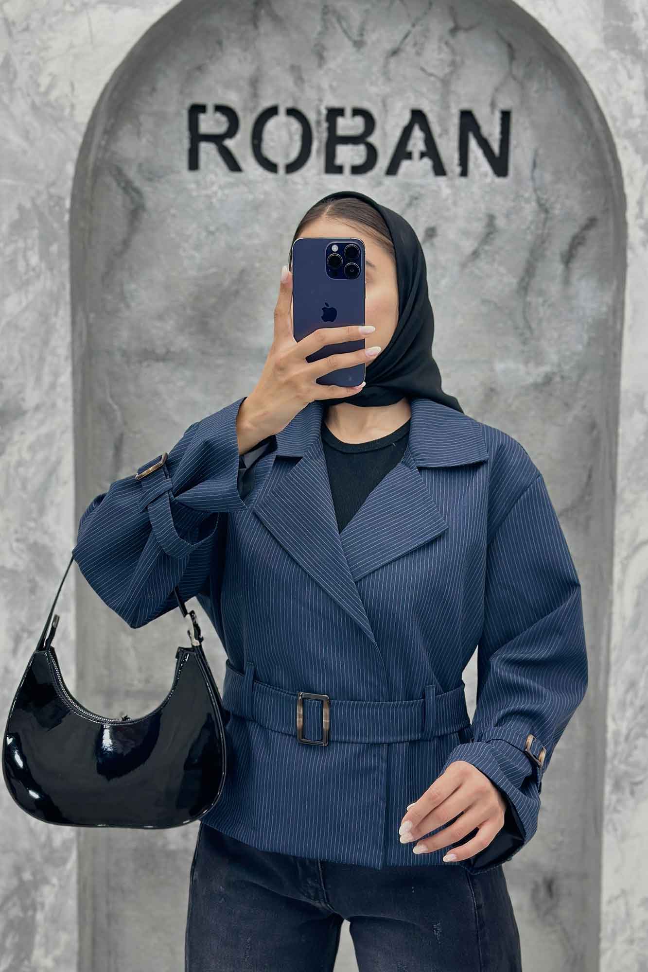 کت دیپلمات آستر دار کمربندی