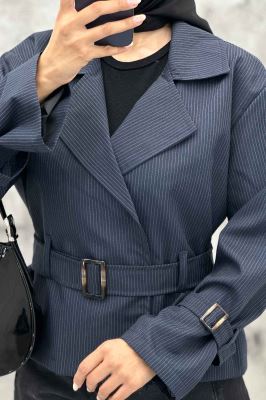 کت دیپلمات آستر دار کمربندی