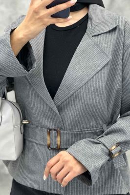 کت دیپلمات آستر دار کمربندی