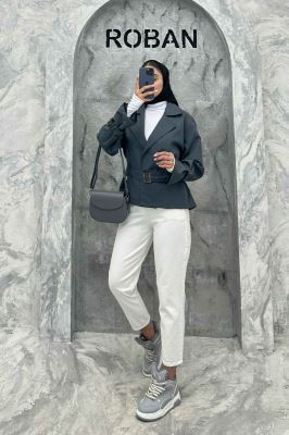 کت دیپلمات آستر دار کمربندی