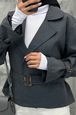 کت دیپلمات آستر دار کمربندی