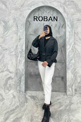 کت دیپلمات آستر دار کمربندی