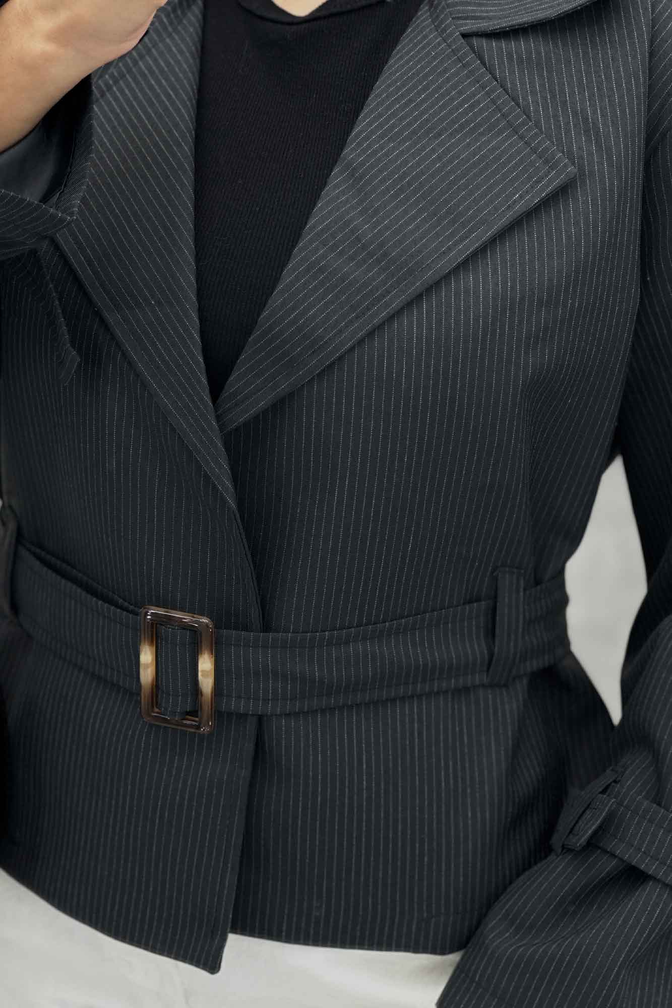 کت دیپلمات آستر دار کمربندی