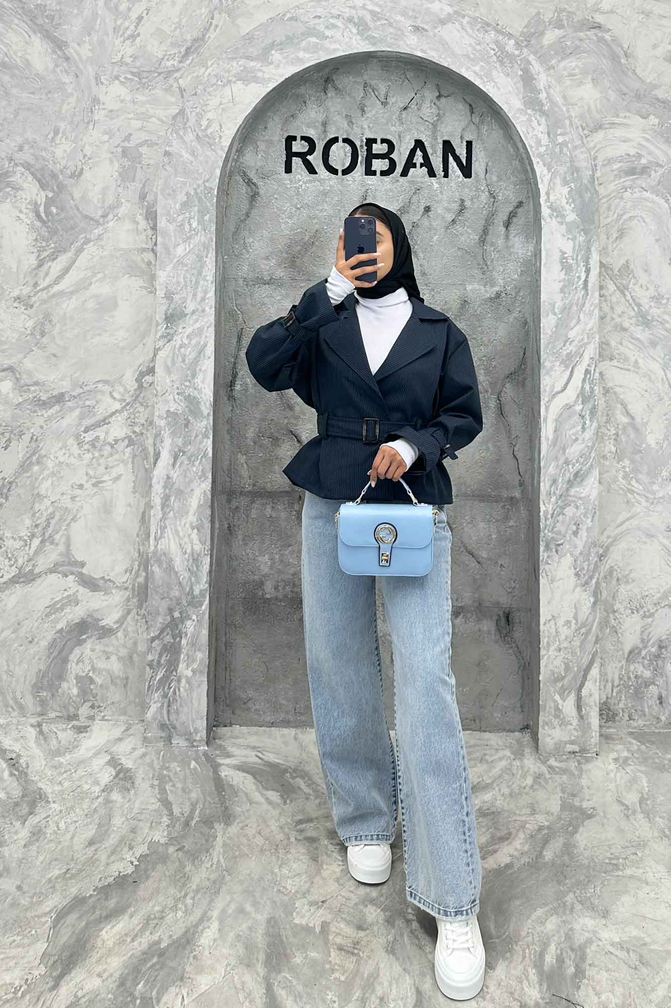 کت دیپلمات آستر دار کمربندی