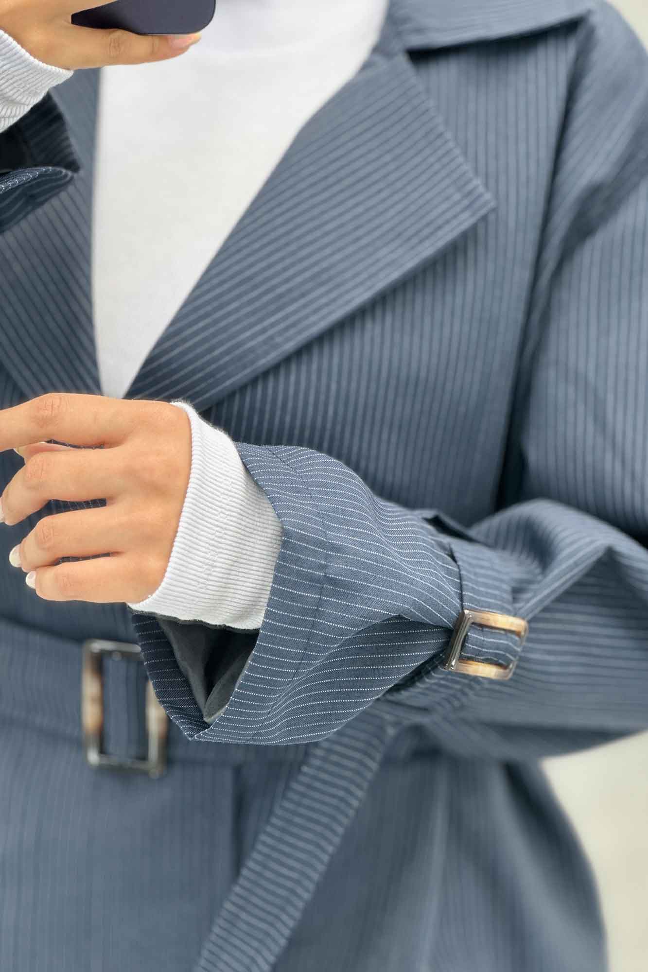 کت دیپلمات آستر دار کمربندی