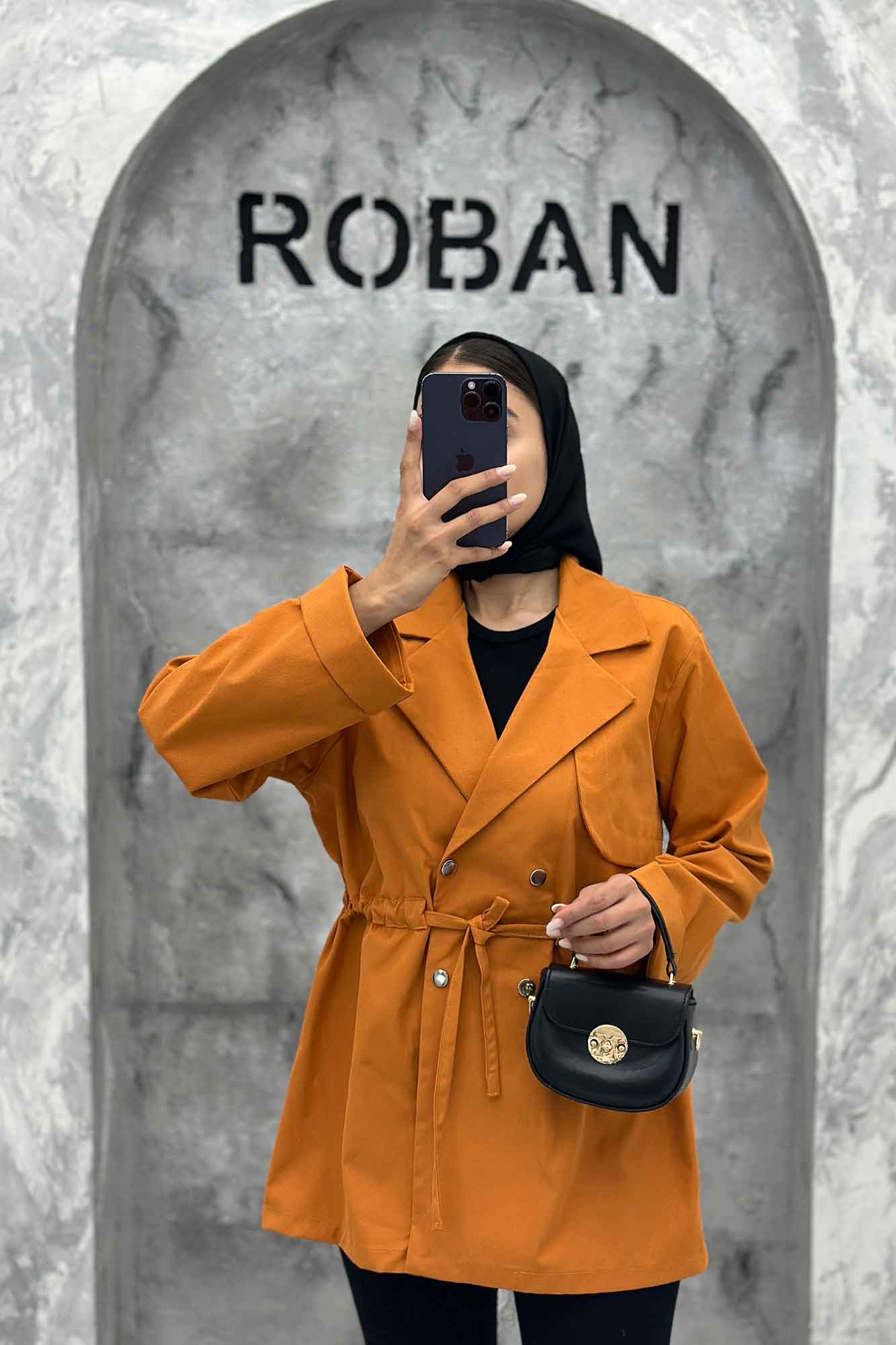 ترنچ کت کمرگت دار کتان زارا