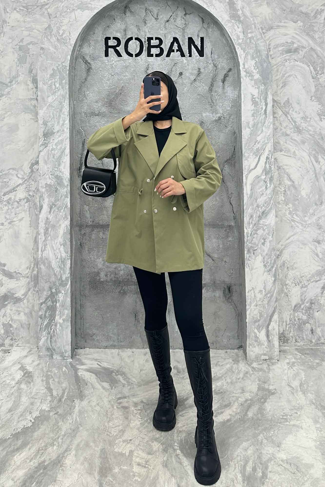 ترنچ کت کمرگت دار کتان زارا