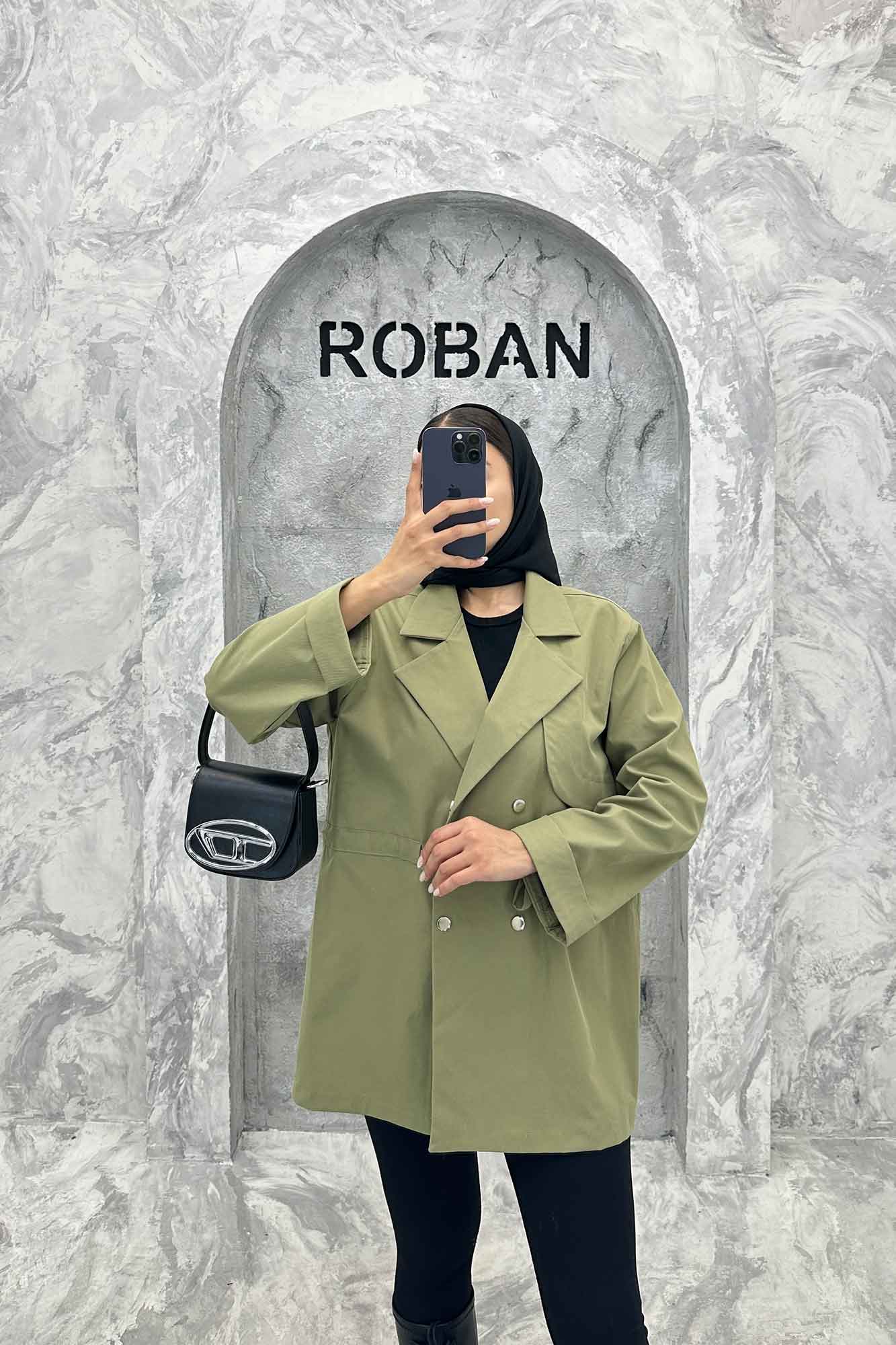 ترنچ کت کمرگت دار کتان زارا