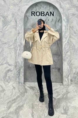 ترنچ کت آستین کش کتان زارا