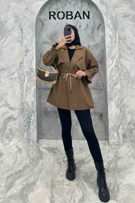 ترنچ کت آستین کش کتان زارا