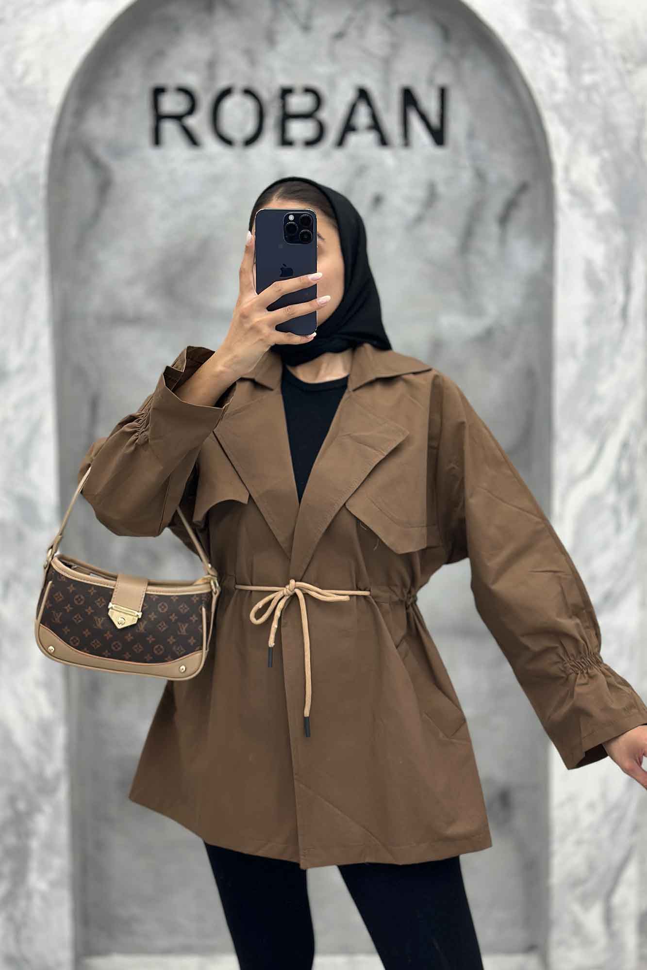 ترنچ کت آستین کش کتان زارا