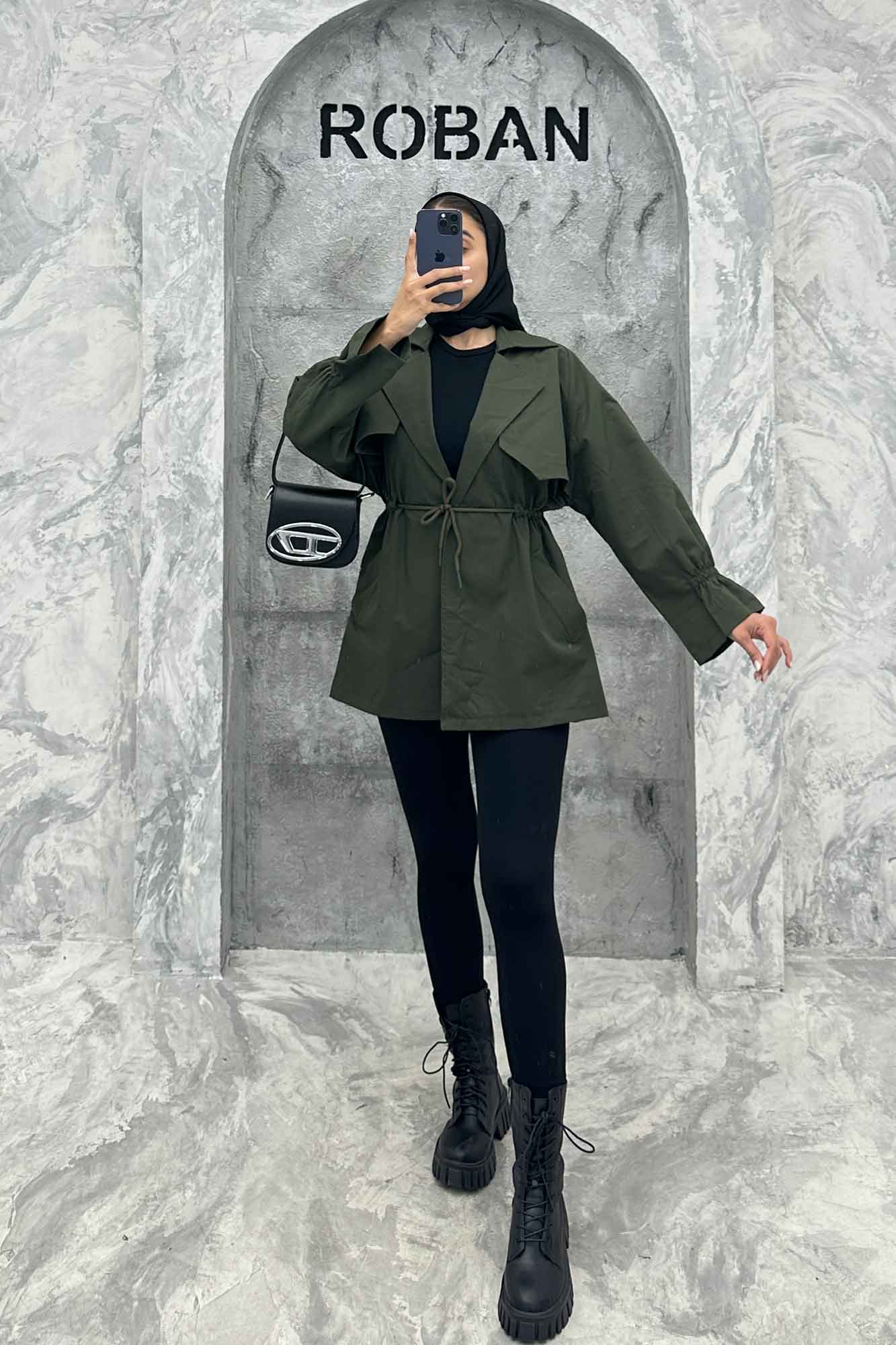 ترنچ کت آستین کش کتان زارا