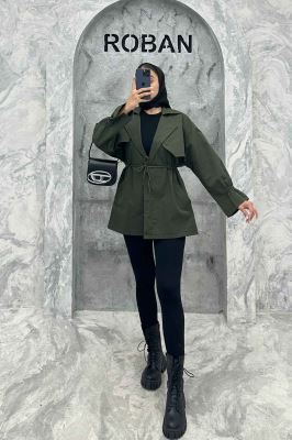 ترنچ کت آستین کش کتان زارا